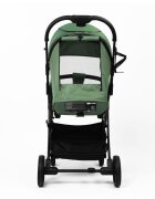 Kidnort Carucior pentru copii Fjallrav Verde cu pliere ultracompacta suspensie integrala spatar si viziera reglabile pana la 22 kg accesorii incluse suport pentru pahar husa transport
