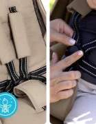 Kidnort Carucior pentru copii Sjooter Beige pliabil compact spatar reglabil copertina pliabila si impermeabila UV50+ compatibil avion roti cu suspensie accesorii incluse pana la 22 kg