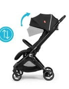 Kidnort Carucior pentru copii Sjooter Black pliabil compact spatar reglabil copertina pliabila si impermeabila UV50+ compatibil avion roti cu suspensie accesorii incluse pana la 22 kg