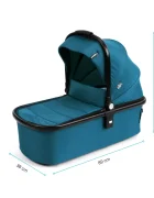 Kidnort Carucior reversibil 2 in 1 pentru copii Isbjorn Black pliere compacta spatar si viziera reglabile roti cu suspensii pana la 22 kg Landou inclus