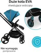 Kidnort Carucior reversibil 2 in 1 pentru copii Isbjorn Grey pliere compacta spatar si viziera reglabile roti cu suspensii pana la 22 kg Landou inclus