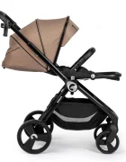Kidnort Carucior reversibil 2 in 1 pentru copii Isbjorn Mocha Mousse pliere compacta spatar si viziera reglabile roti cu suspensii pana la 22 kg Landou inclus