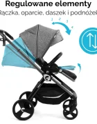 Kidnort Carucior reversibil 2 in 1 pentru copii Isbjorn Summer Sand pliere compacta spatar si viziera reglabile roti cu suspensii pana la 22 kg Landou inclus