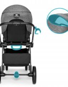 Kidnort Carucior reversibil pentru copii cu pliere compacta spatar si viziera reglabile Isbjorn Black pana la 22 kg roti cu suspensii accesorii incluse suport pentru pahar