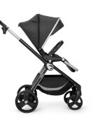 Kidnort Carucior reversibil pentru copii cu pliere compacta spatar si viziera reglabile Isbjorn Black pana la 22 kg roti cu suspensii accesorii incluse suport pentru pahar