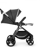 Kidnort Carucior reversibil pentru copii cu pliere compacta spatar si viziera reglabile Isbjorn Black pana la 22 kg roti cu suspensii accesorii incluse suport pentru pahar