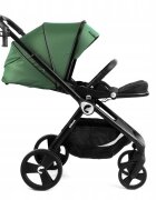 Kidnort Carucior reversibil pentru copii cu pliere compacta spatar si viziera reglabile Isbjorn Green pana la 22 kg roti cu suspensii accesorii incluse suport pentru pahar