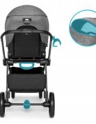 Kidnort Carucior reversibil pentru copii cu pliere compacta spatar si viziera reglabile Isbjorn Grey pana la 22 kg roti cu suspensii accesorii incluse suport pentru pahar