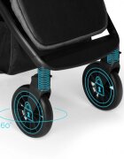 Kidnort Carucior sport 0-48 luni pana la 22 kg cu pliere compacta Sjolejon Black