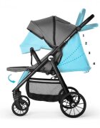 Kidnort Carucior sport 0-48 luni pana la 22 kg cu pliere compacta Sjolejon Sea Lion Grey