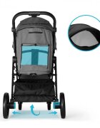 Kidnort Carucior sport 0-48 luni pana la 22 kg cu pliere compacta Sjolejon Sea Lion Grey