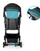 Kidnort Carucior sport pentru copii ultracompact cu roti moi din EVA cu geanta de transport husa de picioare si accesorii incluse pana la 22 kg Snopetrel Black
