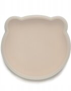 Kidnort Farfurie cu capac pentru copii cu baza antiderapanta 400 ml Retter Brun