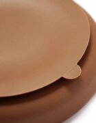 Kidnort Farfurie din silicon cu 3 compartimente detasabile Retter Brun