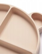 Kidnort Farfurie din silicon cu 3 compartimente Retter Mjolk Bej