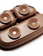 Kidnort Farfurie din silicon cu 3 compartimente si ventuze Retter Brun