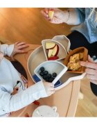 Kidnort Farfurie din silicon cu 4 compartimente detasabile Retter Mjolk Bej