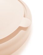 Kidnort Farfurie rotunda din silicon cu 3 compartimente si ventuza Retter Mjolk Bej