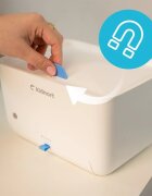 Kidnort Incalzitor de servetele umede si tesaturi Lykkelig cu funcionare silentioasa inchidere magnetica mentine temperatura 40C-55C putere 8 Wati