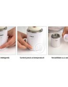 Kidnort Incalzitor electric pentru biberoane Dromme model portabil universal fara fir cu incarcare USB-C temperatura reglabila