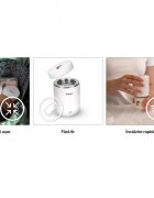 Kidnort Incalzitor electric pentru biberoane Dromme model portabil universal fara fir cu incarcare USB-C temperatura reglabila
