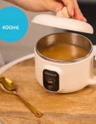 Kidnort Incalzitor electric portabil pentru hrana copii si bebelusi Vennlig rezistent la apa interior din otel cu incalzire uniforma ecran de afisaj temperatura maner baterie de 4500 mAh capacitate 400 ml