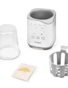 Kidnort Incalzitor pentru biberoane Sothet White design modern si compact panou frontal dotat cu afisaj digital dimensiune 12.6 x 27.0 cm