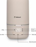 Kidnort Incalzitor portabil pentru biberoane Beige 100W acumulator 5200 mAh incarcare USB-C otel inoxidabil SUS316 fara BPA functie dezinfectare 65C capacitate 500 ml