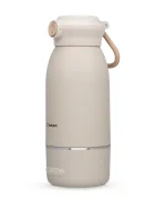 Kidnort Incalzitor portabil pentru biberoane Beige 100W acumulator 5200 mAh incarcare USB-C otel inoxidabil SUS316 fara BPA functie dezinfectare 65C capacitate 500 ml