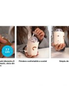 Kidnort Incalzitor portabil pentru biberoane Varm Bej diametru 8 cm cu reglare Velcro ecran digital putere 5V 2A cablu usb-c inclus interval temperatura 40-65c pentru biberoane lapte apa