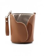Kidnort Incalzitor portabil pentru biberoane Varm Brown diametru 8 cm cu reglare velcro ecran digital putere 5V 2A cablu usb-c inclus interval temperatura 40-65c pentru biberoane lapte apa