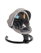 Kidnort Leagan electric cu 5 moduri de balansare pentru copii Drom Black miscare lenta laterala cu telecomanda muzica conectare bluetoothusb accesorii incluse cadru solid din otel dimensiune 66 x 65 x 53.5 cm