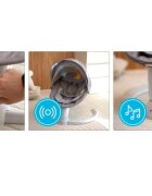 Kidnort Leagan electric cu 5 moduri de balansare pentru copii Drom Grey miscare lenta laterala cu telecomanda muzica conectare bluetoothusb accesorii incluse cadru solid din otel dimensiune 66 x 65 x 53.5 cm