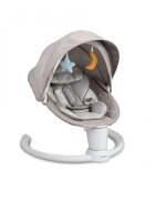 Kidnort Leagan electric cu 5 moduri de balansare pentru copii Drom Grey miscare lenta laterala cu telecomanda muzica conectare bluetoothusb accesorii incluse cadru solid din otel dimensiune 66 x 65 x 53.5 cm