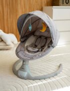 Kidnort Leagan electric cu 5 moduri de balansare pentru copii Svaie Grey portabil cu telecomanda muzica conectare bluetoothusb accesorii incluse dimensiune 66 x 65 x 53.5 cm