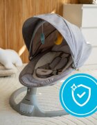 Kidnort Leagan electric cu 5 moduri de balansare pentru copii Svaie Sunrise Grey portabil cu telecomanda muzica conectare bluetoothusb accesorii incluse dimensiune 66 x 65 x 53.5 cm