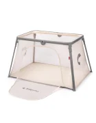 Kidnort Patut de calatorie 2 in 1 pentru copii Bleke Beige pliabil si portabil intrare laterala cu fermoar dimensiune 77 x 63.2 x 28 cm include geanta de transport