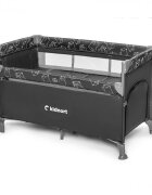 Kidnort Patut de calatorie multifunctional 3 in 1 Naste Dark Grey cu laterala culisanta si 2 niveluri de inaltime sistem atasare la patul parintilor cu saltea si geanta de transport dimensiune compacta Intrare laterala 9.3 kg