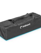 Kidnort Patut de calatorie multifunctional 3 in 1 Naste Light Grey cu laterala culisanta si 2 niveluri de inaltime sistem atasare la patul parintilor cu saltea si geanta de transport dimensiune compacta Intrare laterala 9.3 kg