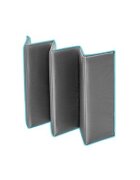 Kidnort Patut de calatorie multifunctional 3 in 1 Naste Light Grey cu laterala culisanta si 2 niveluri de inaltime sistem atasare la patul parintilor cu saltea si geanta de transport dimensiune compacta Intrare laterala 9.3 kg