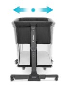 Kidnort Patut multifunctonal tip co-sleeper si tarc de joaca pentru copii cu leganare intrare laterala Snackskal Black greutate articol 8.7 kg