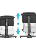 Kidnort Patut multifunctonal tip co-sleeper si tarc de joaca pentru copii cu leganare intrare laterala Snackskal Black greutate articol 8.7 kg