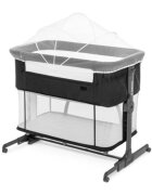 Kidnort Patut multifunctonal tip co-sleeper si tarc de joaca pentru copii cu leganare intrare laterala Snackskal Black greutate articol 8.7 kg