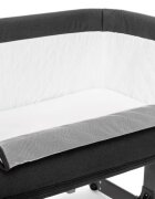 Kidnort Patut multifunctonal tip co-sleeper si tarc de joaca pentru copii cu leganare intrare laterala Snackskal Black greutate articol 8.7 kg
