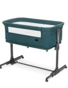 Kidnort Patut multifunctonal tip co-sleeper si tarc de joaca pentru copii cu leganare intrare laterala Snackskal Green greutate articol 8.7 kg