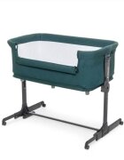 Kidnort Patut multifunctonal tip co-sleeper si tarc de joaca pentru copii cu leganare intrare laterala Snackskal Green greutate articol 8.7 kg