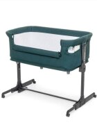 Kidnort Patut multifunctonal tip co-sleeper si tarc de joaca pentru copii cu leganare intrare laterala Snackskal Green greutate articol 8.7 kg