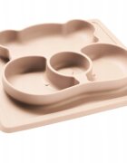 Kidnort Platou compartimentat din silicon anti-alunecare 450 ml Retter Mjolk Bej