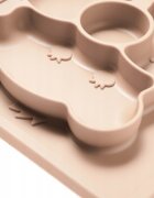 Kidnort Platou compartimentat din silicon anti-alunecare 450 ml Retter Mjolk Bej