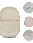 Kidnort Salteluta de infasat pentru bebelusi Dusty Sage din spuma moale impermeabila moderna si ergonomica cu baza antiderapanta centura de siguranta reglabila si margini ridicate dimensiune 71.5 x 52 x 7.5 cm